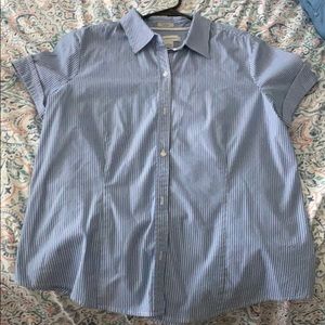 liz claiborne stretch button down